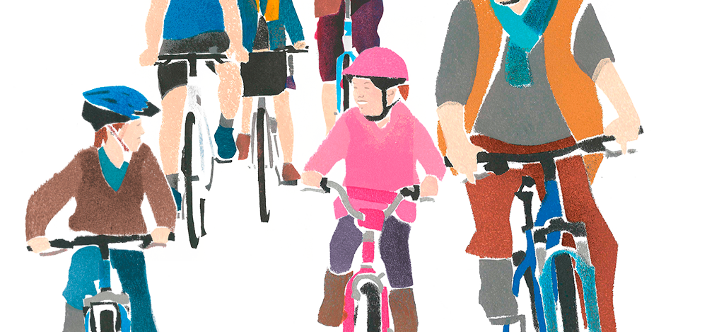 Kinder auf dem Fahrrad