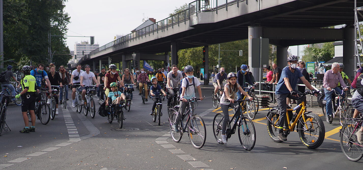 Kinder auf Fahrraddemo Kinder auf Fahrraddemo