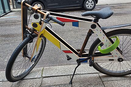 Mondrian-Holz-Rad