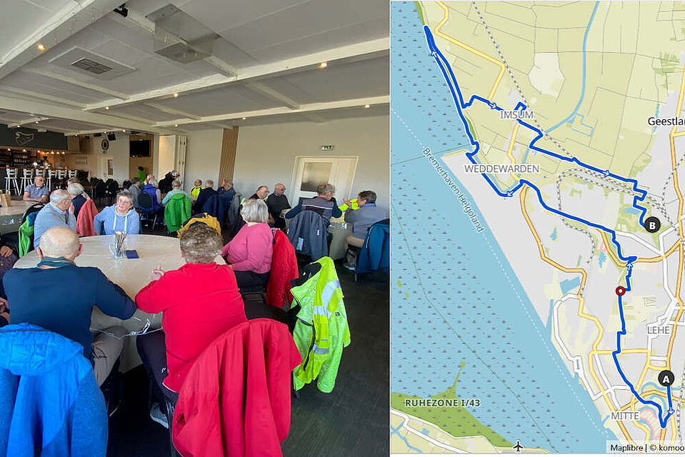 Einkehr und Streckenverlauf 22.03.2025