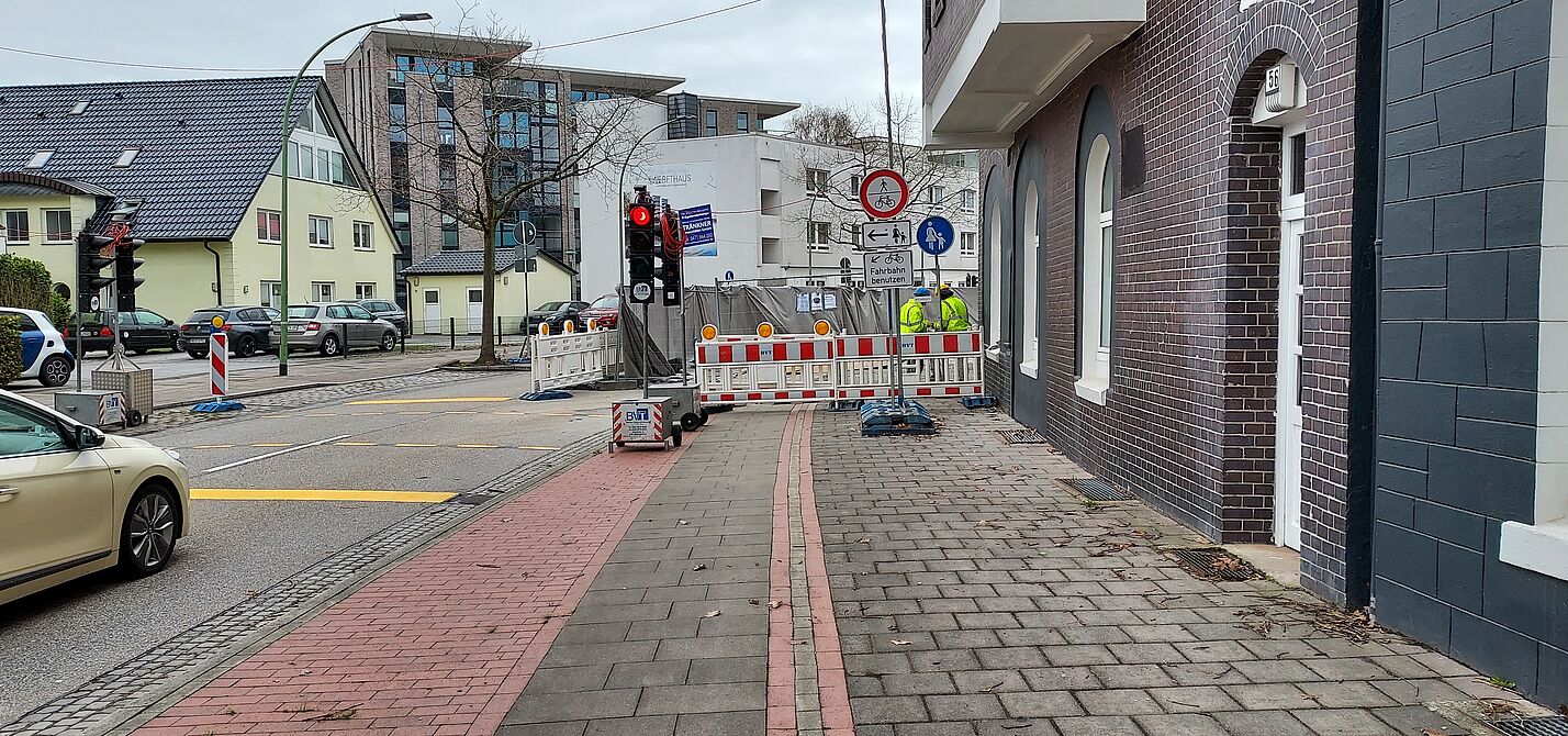 Baustelle, Umleitung, Hindernis