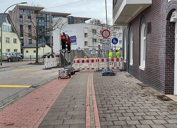 Baustelle, Umleitung, Hindernis