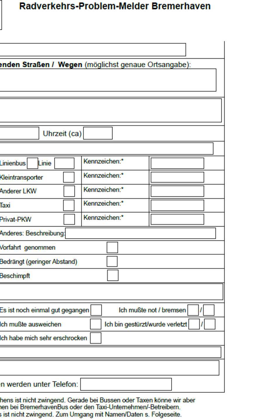 Problemmelder Radproblemmelder